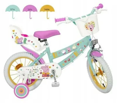 Produktbild von Toimsa 12" Peppa Pig Kinderfahrrad Grün