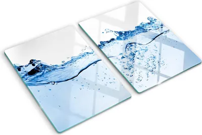 Immagine prodotto di Copertura per piano cottura – Copertura per piano a induzione – Piano di vetro protettivo – 2x40x52 cm – Piani di vetro protettivi per fornelli – Vetro temperato – Acqua