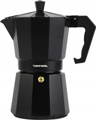 Produktbild von Espressokocher 300 ml 6Tassen Induktion/Gasherd schwarz Kaffeekocher