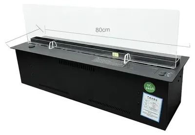 Obrázok produktu pre Elektrický krb, montáž na stenu, nastaviteľný LED plameň, 800 mm (31,50 palca), ochrana proti vetru cez aplikáciu