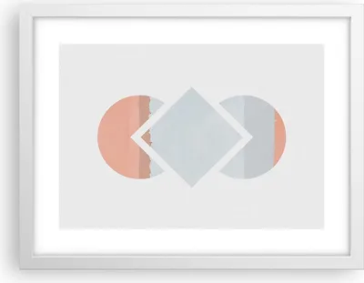 Produktbild von Gerahmtes Poster - Weißer Rahmen - Stück Geometrisch Diamant - 40x30 cm - Wand Bild - Wanddeko - Wandbilder - Kunstposter - Wandposter - Bilderrahmen - Bilder - Kunstdruck - P2WAA40x30-4690