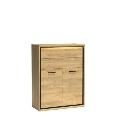 Image de Commode combinée avec éclairage LED SUCRE 1 – noyer hickory