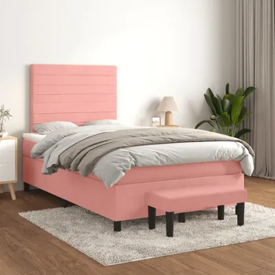 Obrázek produktu pro Postel Boxspring s matrací Pink 120x200 cm Velvet