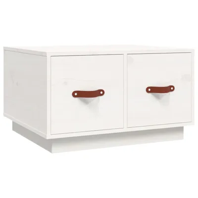 Obrázok produktu pre vidaXL Konferenčný stolík biely 60x53x35 cm Masívne borovicové drevo