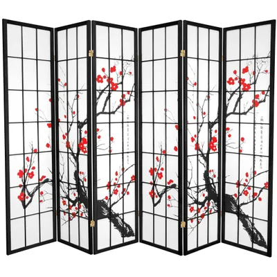 Obrázok produktu pre Fine Asianliving Japonský paraván, priestorový delič Shoji Fine Asianliving Japonský paraván, priestorový delič L270xV180cm Paraván Shoji Sakura z ryžového papiera, priestorový delič, posuvná stena, ochranná clona, deliaca stena  -