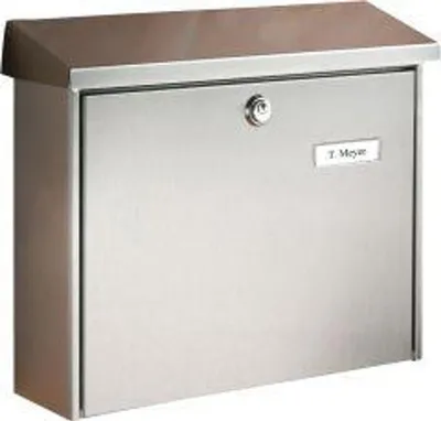 Obrázok produktu pre Burg-Wächter 8140 AMRUM 3867 NI Briefkasten Edelstahl Silber Schlüsselschloss