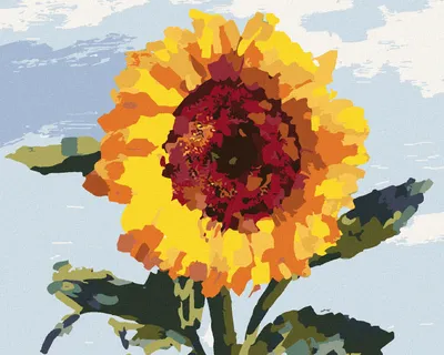 Produktbild von Zuty - Malen nach Zahlen - STRAHLENDE SONNENBLUME, 40x50 cm, mit Keilrahmen (bereits gespannt)