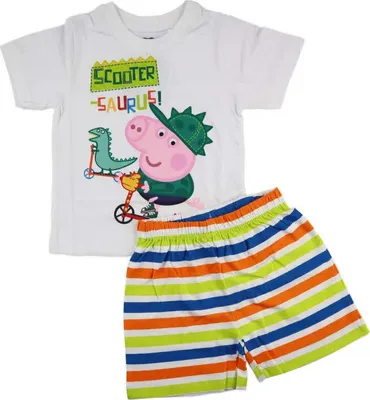 Image de Pyjama Peppa Wurz George pour garçons – Blanc / 92