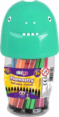 Image de Marqueurs dinosaures Jumbo 12 couleurs STRIGO
