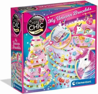 Produktbild von Clementoni Crazy Chic My Unicorn bracelets, Armbänder-Bastelset für Kinder, 7 Jahr(e), Mehrfarbig