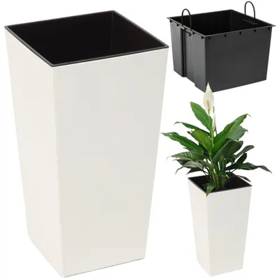 Obrázek produktu pro Plastový květináč Finezia 350x350 mm, krémový