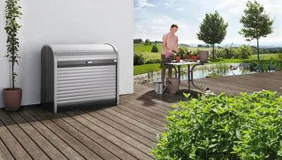 Obrázek produktu pro Biohort roletový box StoreMax box na odpadky box na kola 120 - (117x73x109cm) tmavě šedý-metalický