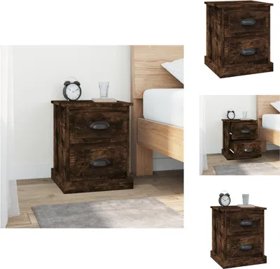 Immagine prodotto di vidaXL Comodino rovere fumé 39x39x47,5 cm materiale a base di legno - Comodini