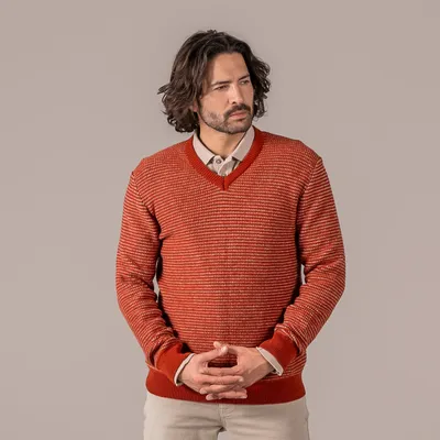 Produktbild von Herren-Pullover „Pierce“ in Brick von Living Crafts