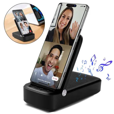 Produktbild von 2-in-1 Bluetooth-Lautsprecher & Handyhalterung – HD-Sound, rutschfeste Unterseite, für Zuhause & Freien