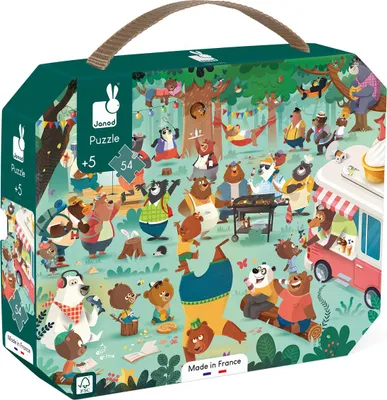 Produktbild von Janod Puzzle Die Bärenfamilie 54 Stücke Mehrfarbig 5-7 Years Kinder Mehrfarbig 5-7 Years