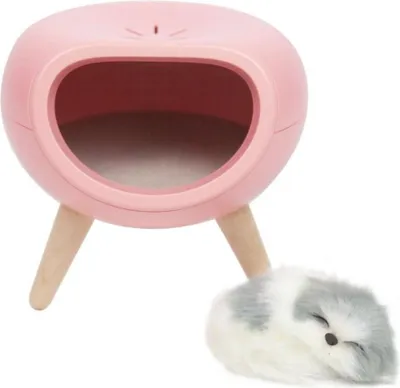 Produktbild von Habarri | Kinder Nachtlicht - Nachtlampe mit Hund - für Kinderzimmer - Rosa - mit Micro-USB-Aufladung