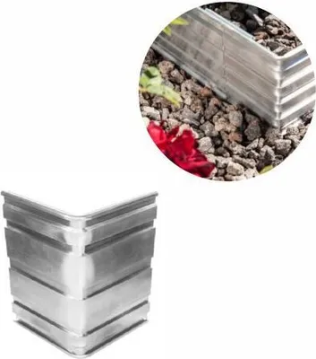 Produktbild von Eckwinkel 90 grad für Rasenkante Green Universe 10 cm | Beeteinfassung | Beetumrandung | Beetbegrenzungen