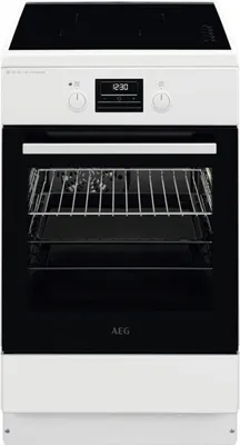 Produktbild von AEG CIB56494BW, Freistehender Herd, Weiß, Drehregler, Weiß, Vorderseite, Elektronisch