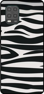 Immagine prodotto di Smartphonica Custodia per telefono adatta a Xiaomi Mi 10 Lite con stampa zebrata - Custodia posteriore in TPU con design zebrato - Nero Bianco