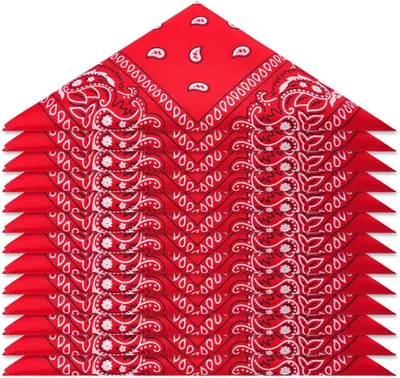 Productafbeelding van Bandana 55 x 55 cm, Katoenen hoofddoek, Uni, Paisleypatroon, voor modeaccessoire