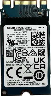 Produktbild von Lenovo TOSHIBA BG4 128GB M.2 PCIe 2242 KBG40ZMT128G SSD (01FR900)
