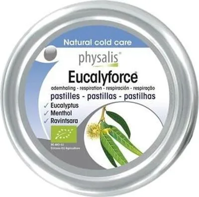 EUCALYFORCE (PASTYLKI DO SSANIA UŁATWIAJĄCE ODDYCHANIE) BIO 45 g - PHYSALIS