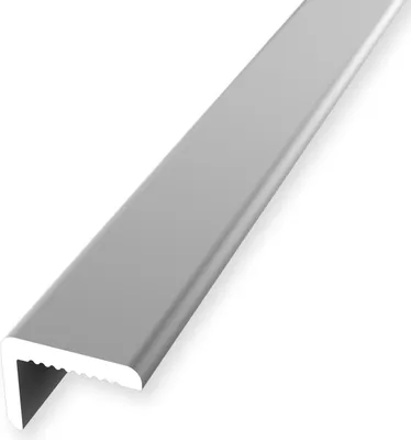 Produktbild von Treppenkantenprofil 7 x 9.2 x 2550 mm Winkelprofil Einfasshöhe 0 - 4.5 mm Aluminium Glatt Ungebohrt Silber Küberit