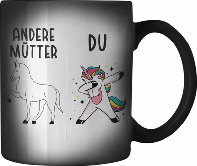 Produktbild von Trendation - Farbwechsel Zauber-Tasse mit Spruch für Mutter Mama Muttertag Muttertagsgeschenk von Tochter Beste Mami (Schwarz)