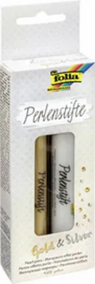 Image de folia 36204 folia pearl pens "Gold & Silver", 30 ml, set de 2