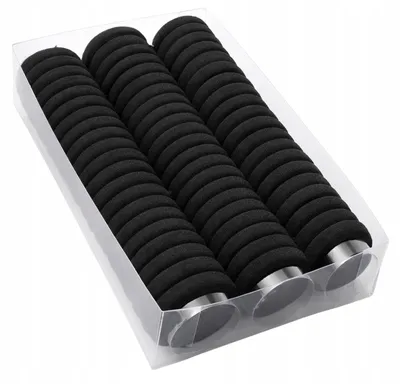 Produktbild von EDIBAZZAR | Set mit Haargummis, Zopfgummis, 66-teilig, robust, weich, schwarz