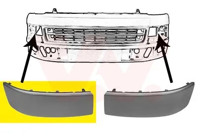 Produktbild von VAN WEZEL 5790586 Stoßstangen-Abdeckung Vorne Rechts für VW Transporter V Bus (7HB, 7HJ, 7EB, 7EJ, 7EF, 7EG, 7HF, 7EC) Multivan V California T5 Bus