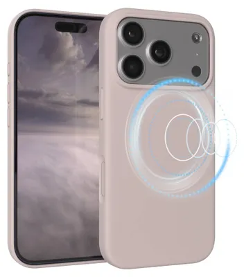 Produktbild von EAZY CASE Silikon MagSafe Handyhülle kompatibel mit Apple iPhone 17 Pro Hülle mit Kameraschutz, Silikonhülle, Schutzhülle Braun