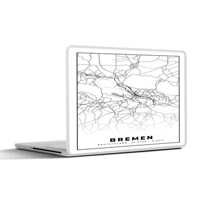 Produktbild von MuchoWow® Laptop Aufkleber Sticker Cover Bremen - Stadtplan - Karte 30x22 cm - Laptop-Sticker