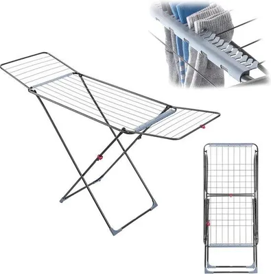 Produktbild von Famanu Wäschetrockner mit Rollen und Sockenhaltern - praktisch und robust