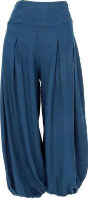Produktbild von Boho Pluderhose, Muckhose, Haremshose - Blau, Damen, Viskose, Größe: S/M