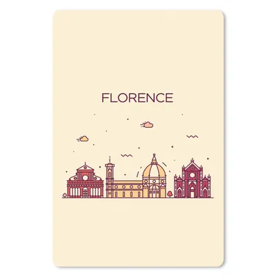 Produktbild von MuchoWow® Mauspad Mousepad Florenz - Italien - Skyline 40x60 cm - Mousepads - Maus Mat - Pad - Mausunterlage - Schreibtisch Accesoire