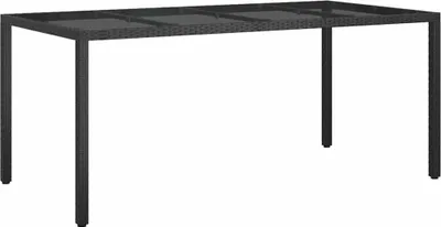Obrázek produktu pro Zahradní stůl Černá 190 x 90 x 75 cm polyratan
