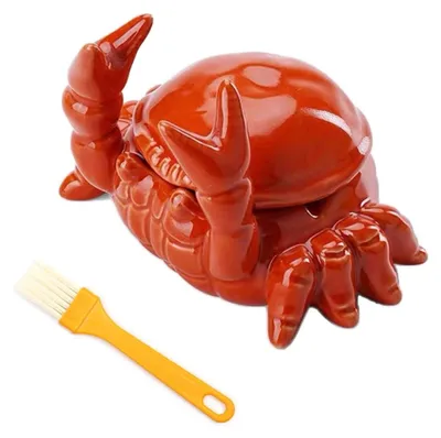 Produktbild von Aschenbecher für Draussen, Aschenbecher mit Deckel, Mit Reinigungsbürste, Lustig, Winddicht, Geruchsdicht, Waschbar, für Wohnzimmer Büros Gärten Balkone (Orange)