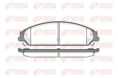 Produktbild von REMSA Bremsbeläge Satz Vorne Bremsklötze für CHRYSLER 300 C Touring (LX, LE) 1128.08