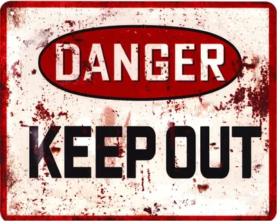 Produktbild von Moritz Retro Deko Blechschild Danger Keep Out Geschenk-Idee aus Metall Vintage-Design zur Dekoration