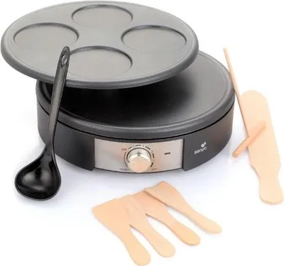 Immagine prodotto di Macchina elettrica per pancake - Piastre intercambiabili - 1500 W - Nero