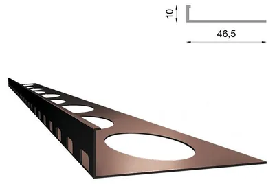 Immagine prodotto di Profilo per scale in alluminio Pavimento in resina Renoplast SZ10, profilo 200 cm, marrone