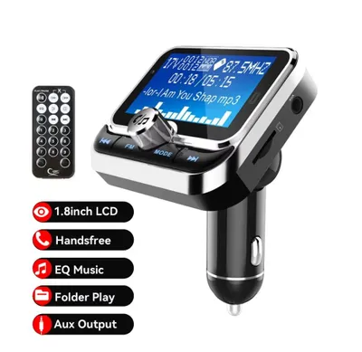 Produktbild von FM-Transmitter Bluetooth Auto MP3 Musik EQ Player Unterstützung Ordner Wiedergabe Drahtloses Freisprech-Car-Kit mit Fernbedienung