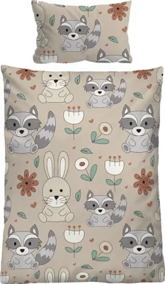 Zdjęcie produktu dla biberna pościel z delikatnych włókien 0007245 WASCHBAER kolor: taupe, rozmiar: 1x 100x135 cm + 1x 40x60 cm