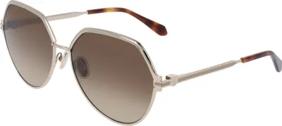 Produktbild von Ferragamo SF325S Gold/brown gradient 62/16/140 Damen Sonnenbrillen