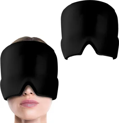 Produktbild von Kühlende Migränehaube zur Linderung von Kopfschmerzen - Kältetherapie und Wärmetherapie Schlafmaske