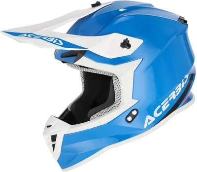 Image de Casque de motocross Acerbis Linear, bleu/blanc, taille XS (53/54)