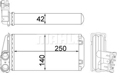 Produktbild von MAHLE Wärmetauscher für PEUGEOT 307