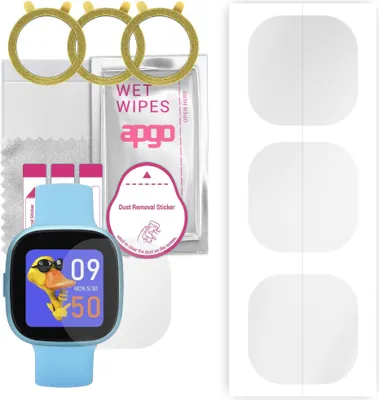 Produktbild von apgo 3 Stück Schutzfolie, klar, kompatibel mit Garett Kids FIT Smartwatch, Hydrogel Displayschutzfolie mit Positionierhilfe, Displayfolie, robust und kratzfest